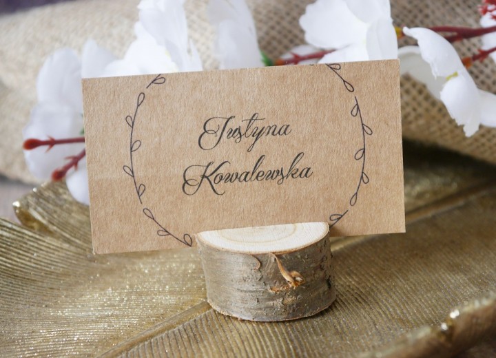 Winietka ekologiczna liście dekoracje wesele ślub