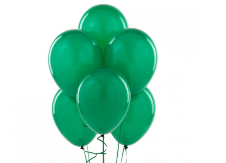 Balony ciemnozielone 26 cm 10 sztuk na urodziny chrzest